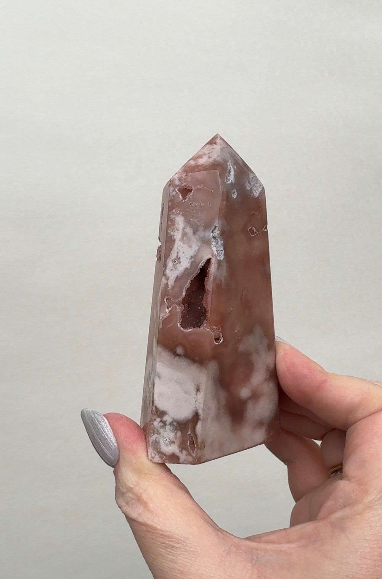 High Quality Druzy Pink Amethyst Tower
