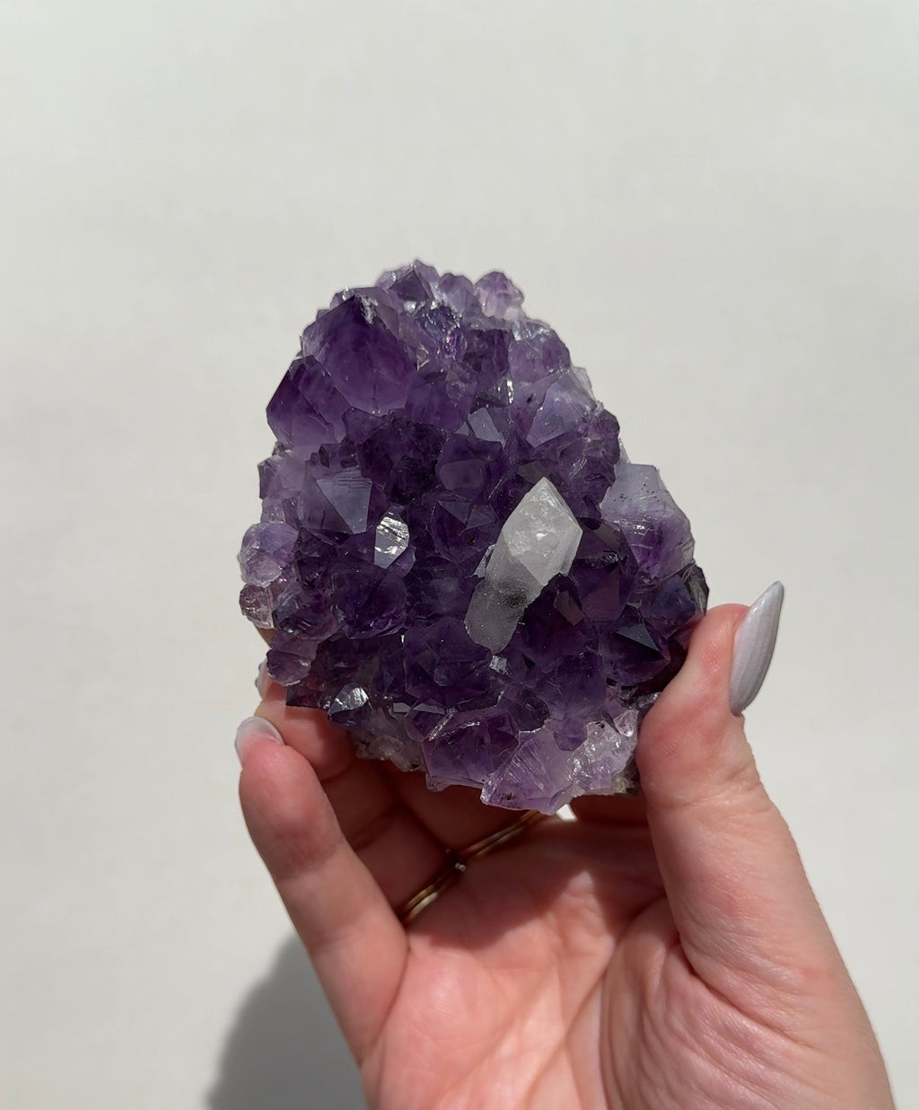 Purple Amethyst with Sugar Calcite Freeform