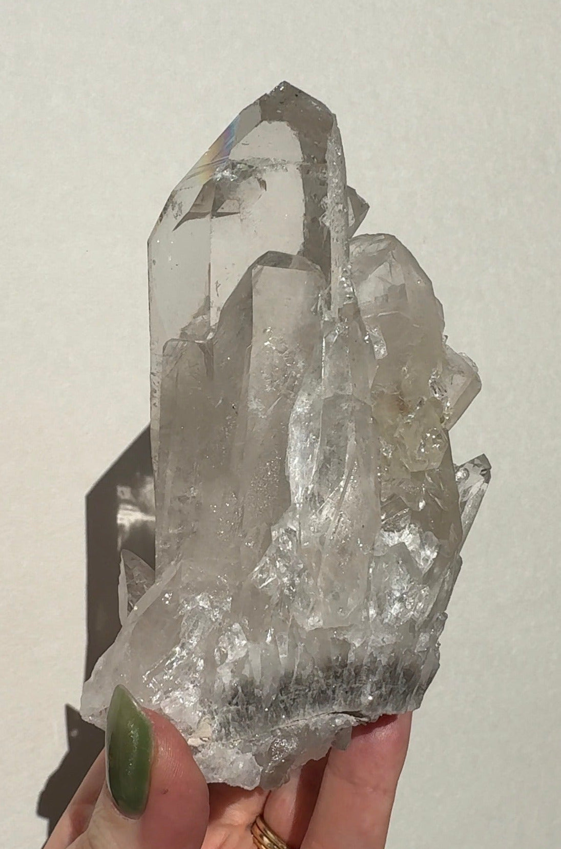 Quartz Cluster with Sugar Druzy