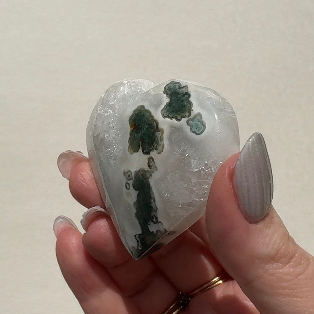 Moss Agate Heart
