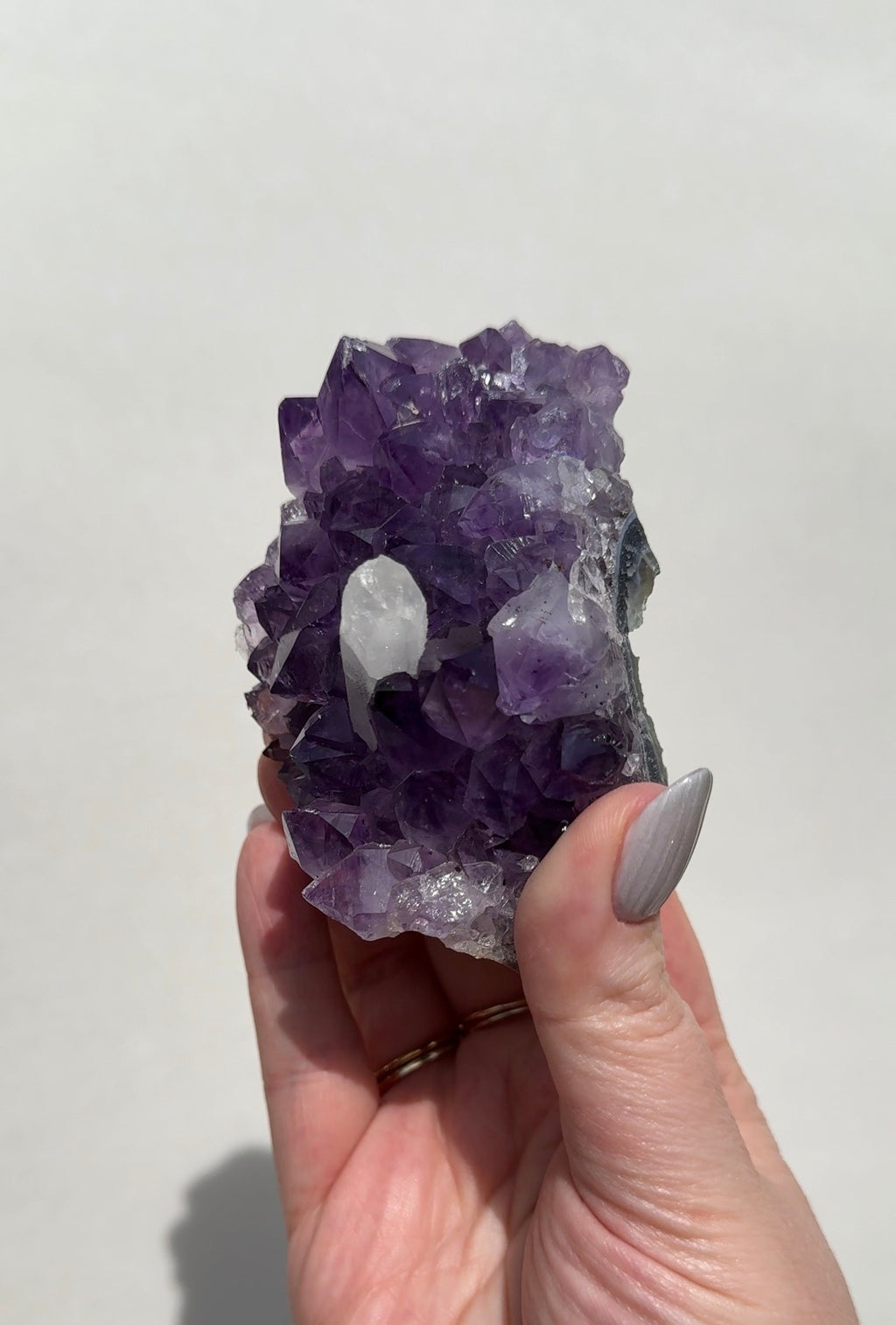 Purple Amethyst with Sugar Calcite Freeform