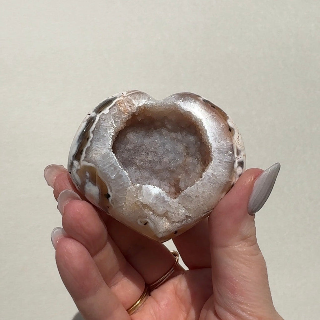 Druzy Agate Heart