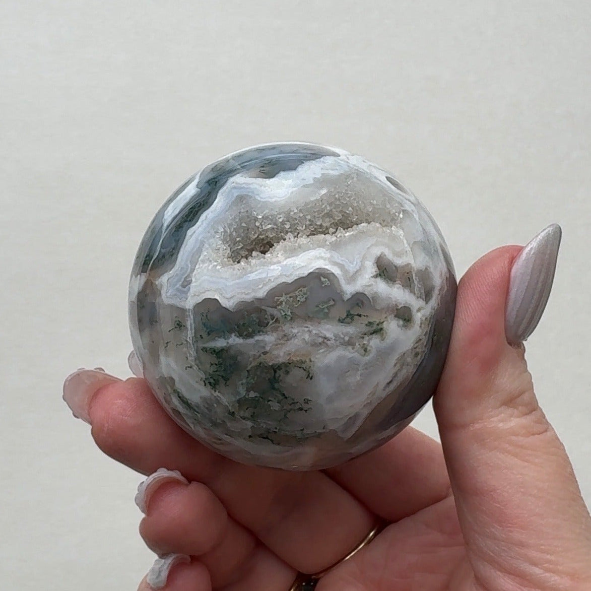 Moss Agate Sphere | E