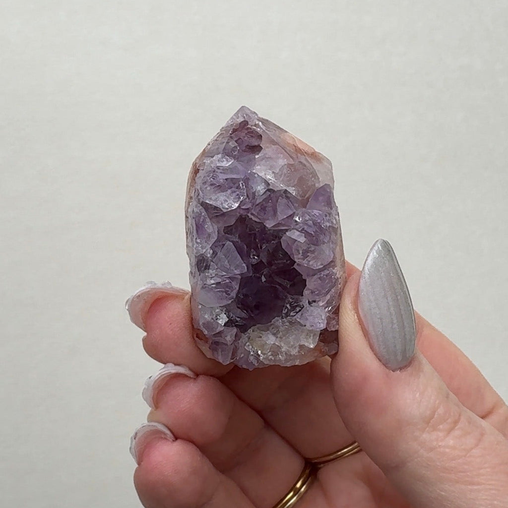 High Quality Druzy Pink Amethyst Tower