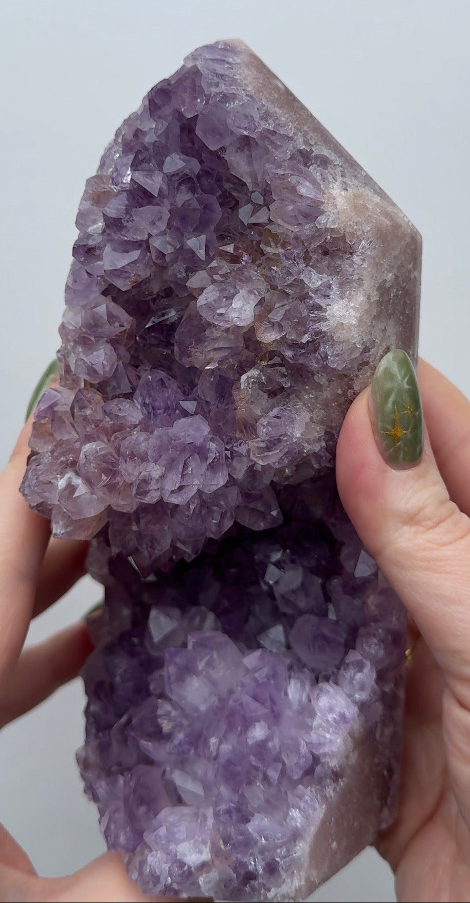 High Quality Druzy Pink Amethyst Tower