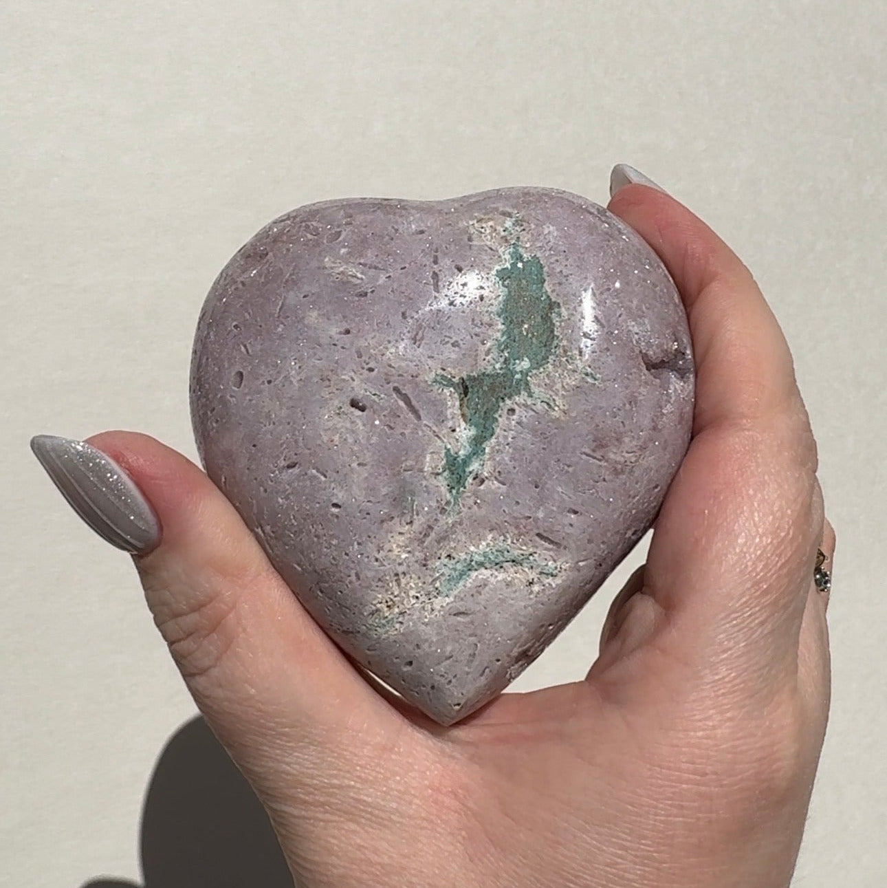 Druzy Pink Amethyst Heart