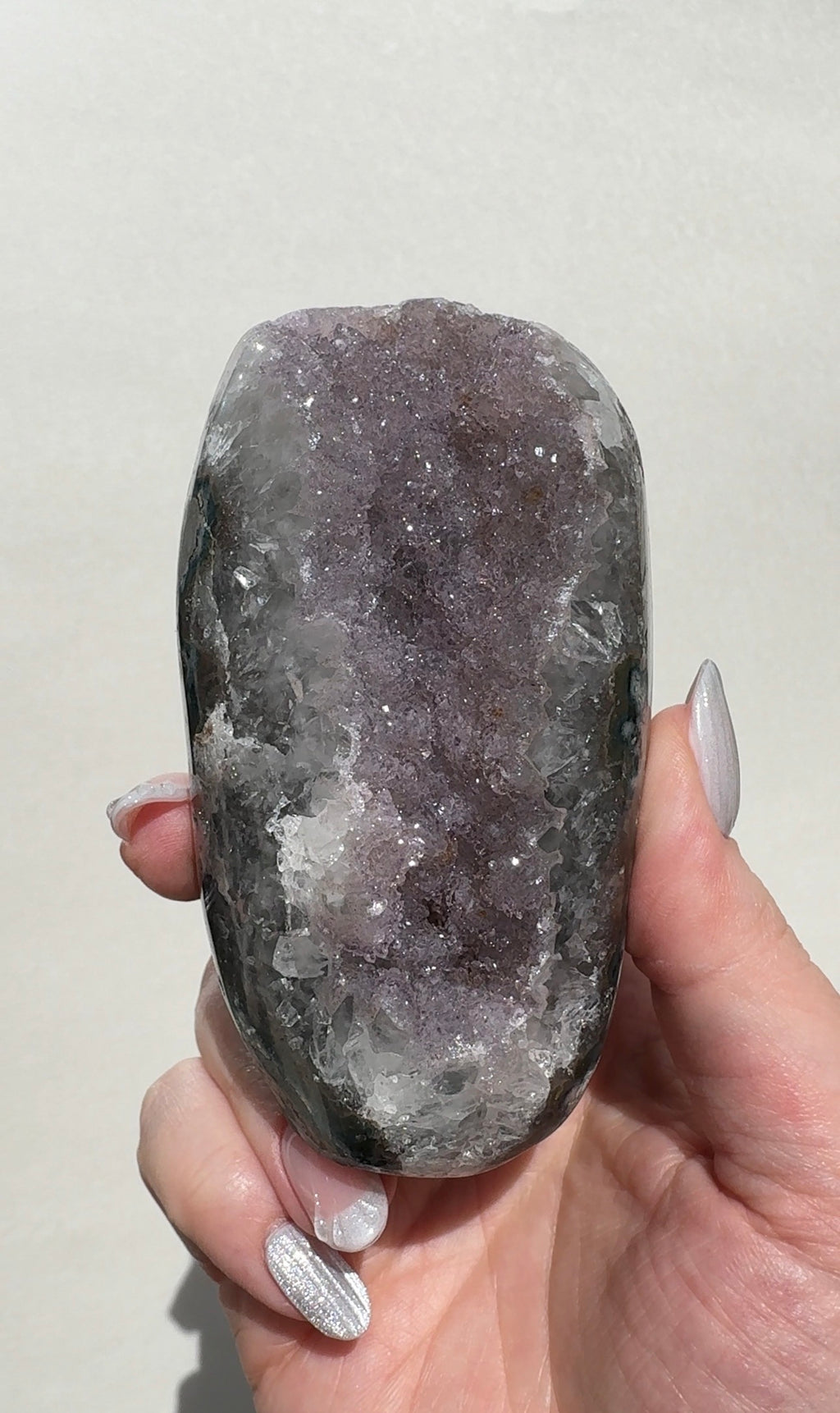 Druzy Uruguay Rainbow Amethyst Cutbase