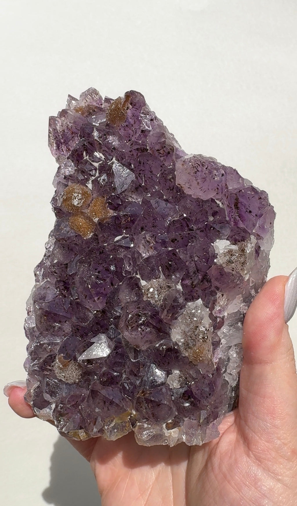 Druzy Purple Amethyst with Calcite