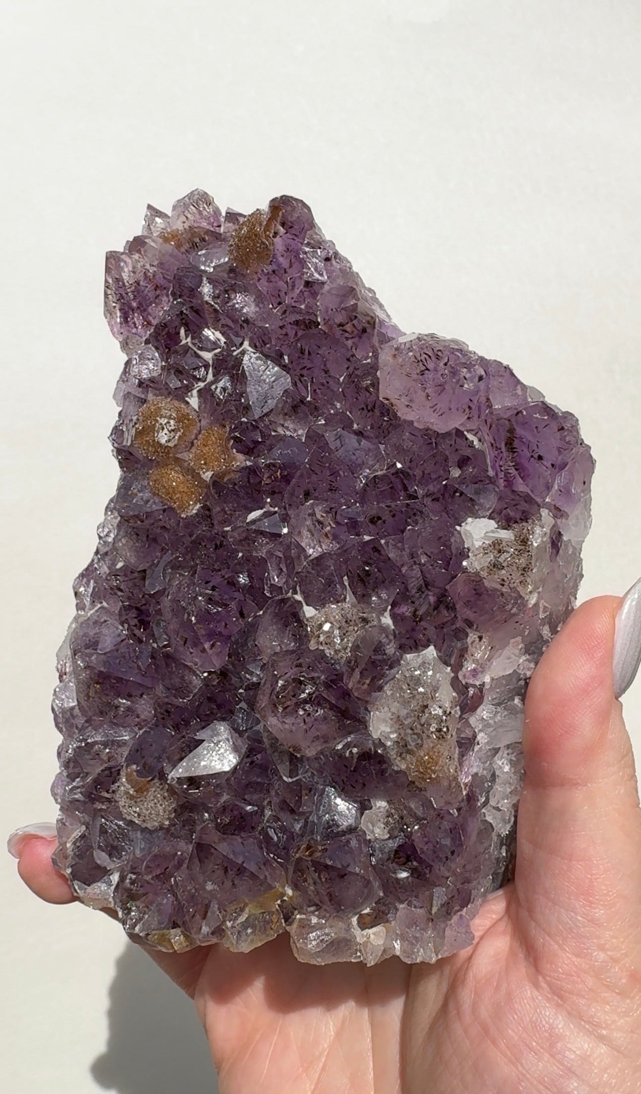 Druzy Purple Amethyst with Calcite