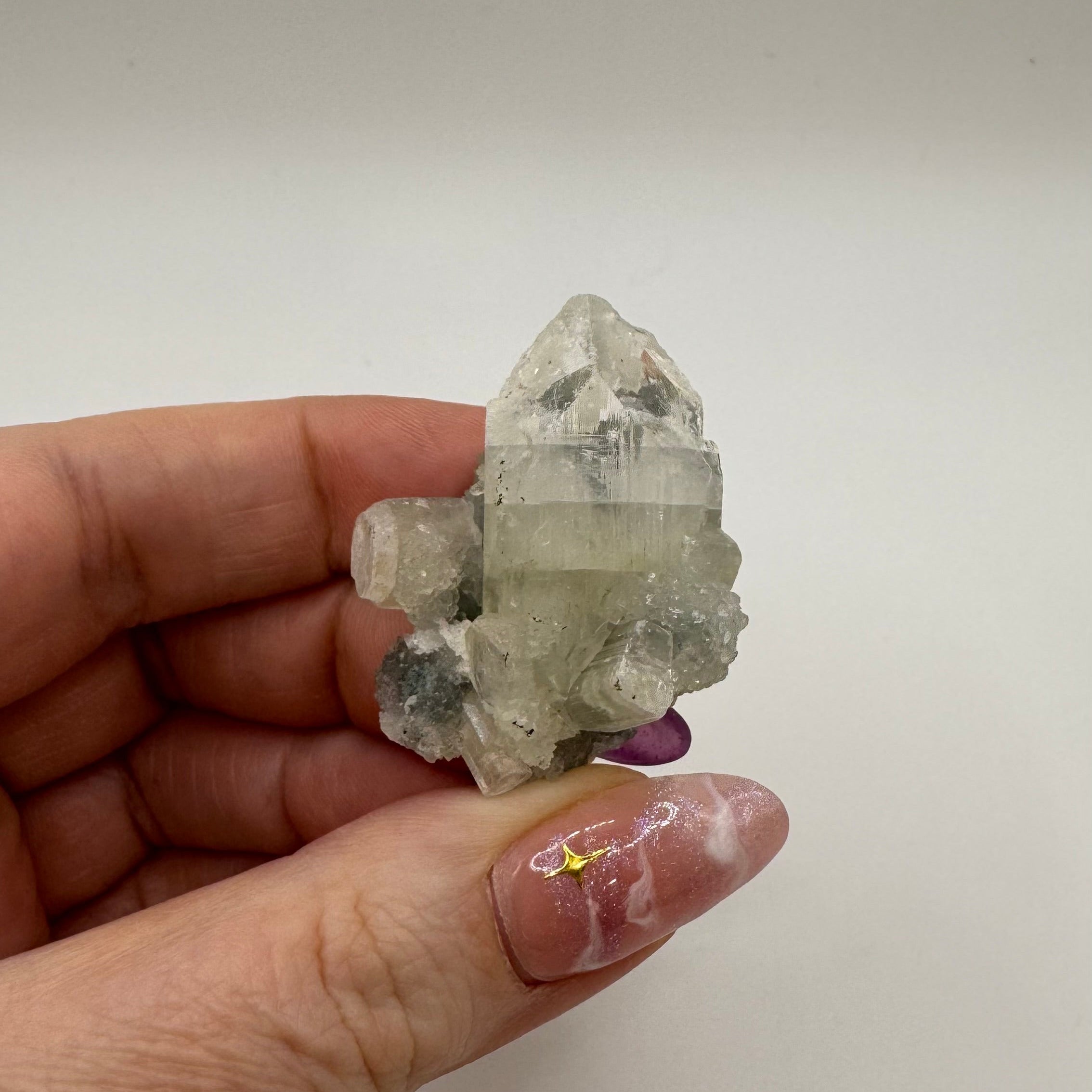 Black Chalcedony with Apophyllite