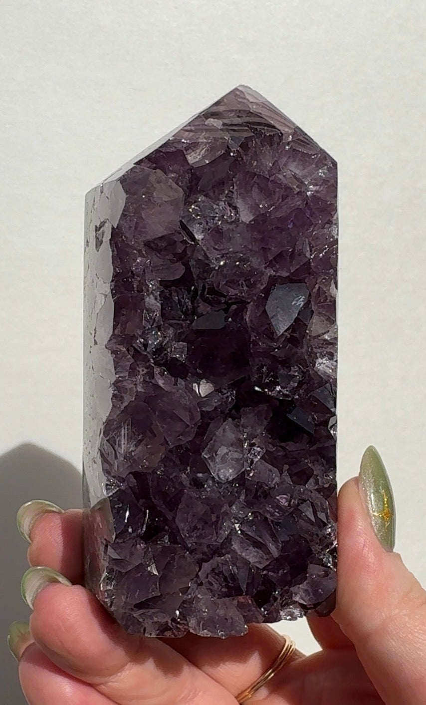 High Quality Purple Amethyst Tower