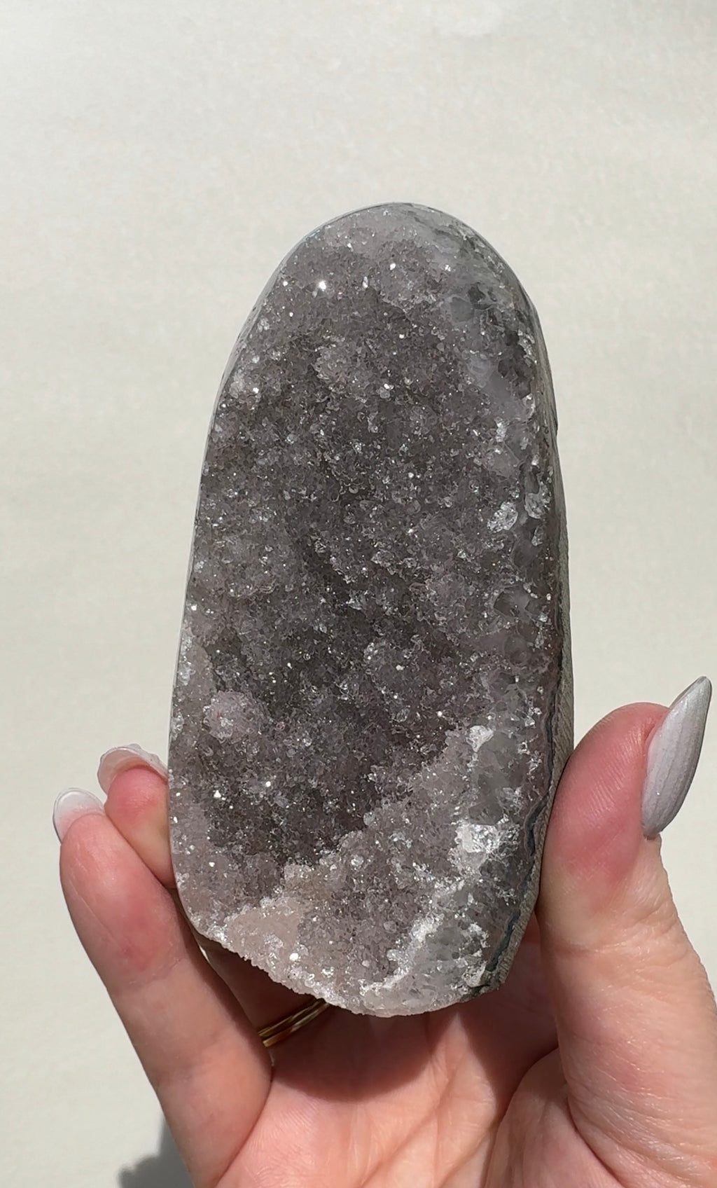 Druzy Uruguay Rainbow Amethyst Cutbase