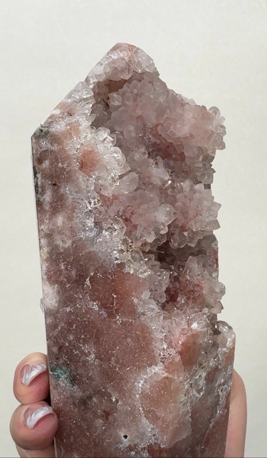 High Quality Druzy Pink Amethyst Tower