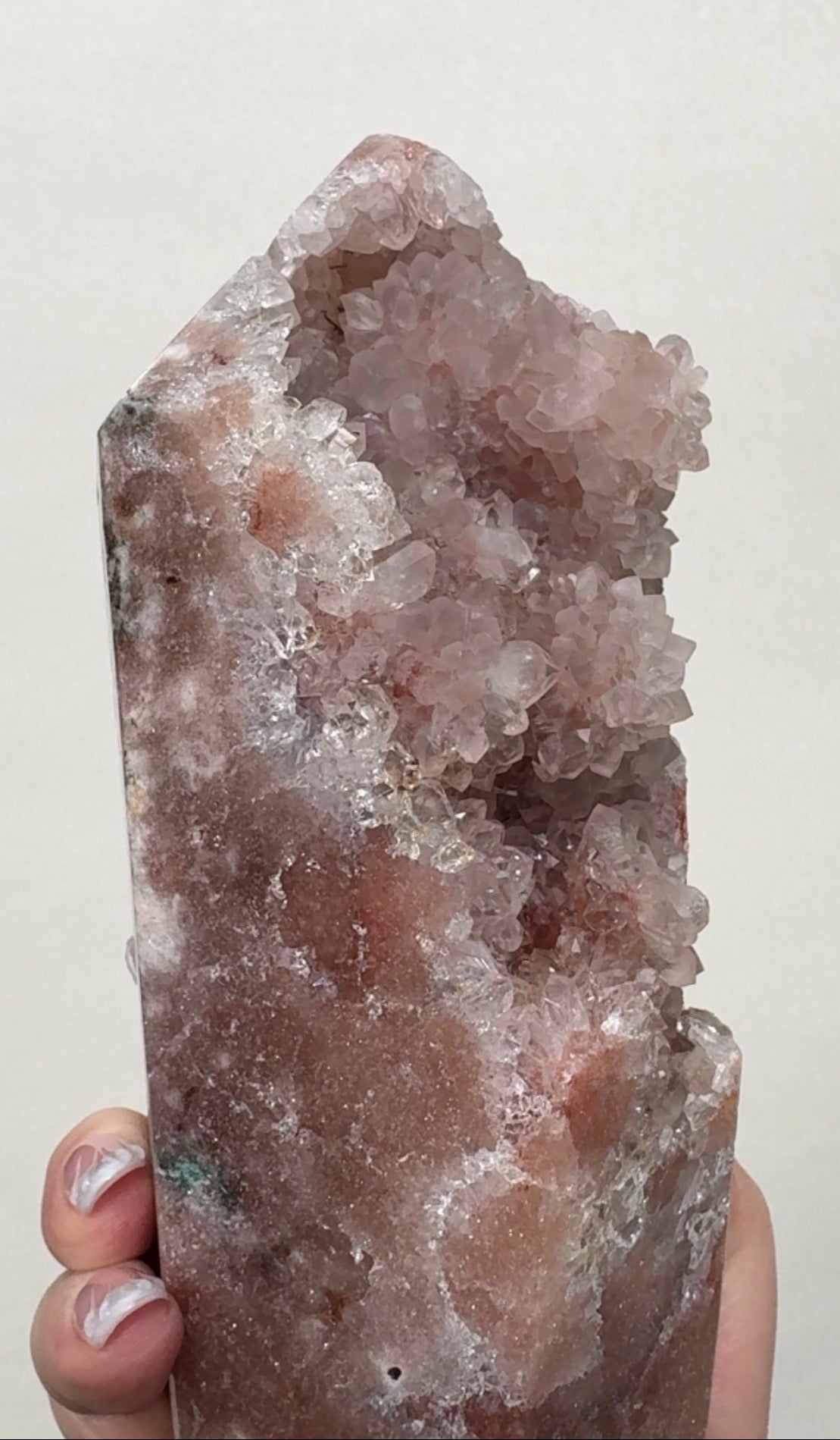 High Quality Druzy Pink Amethyst Tower