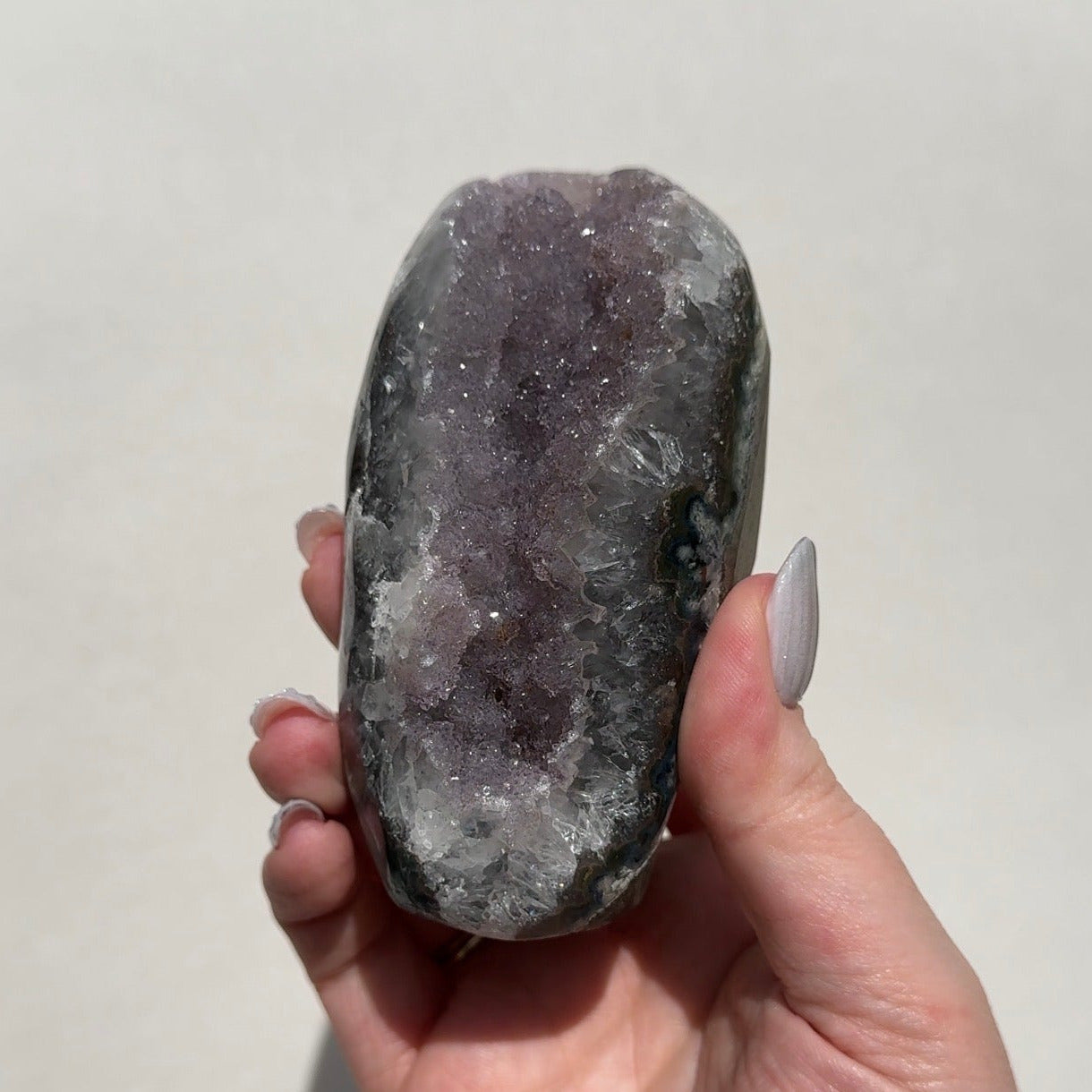 Druzy Uruguay Rainbow Amethyst Cutbase