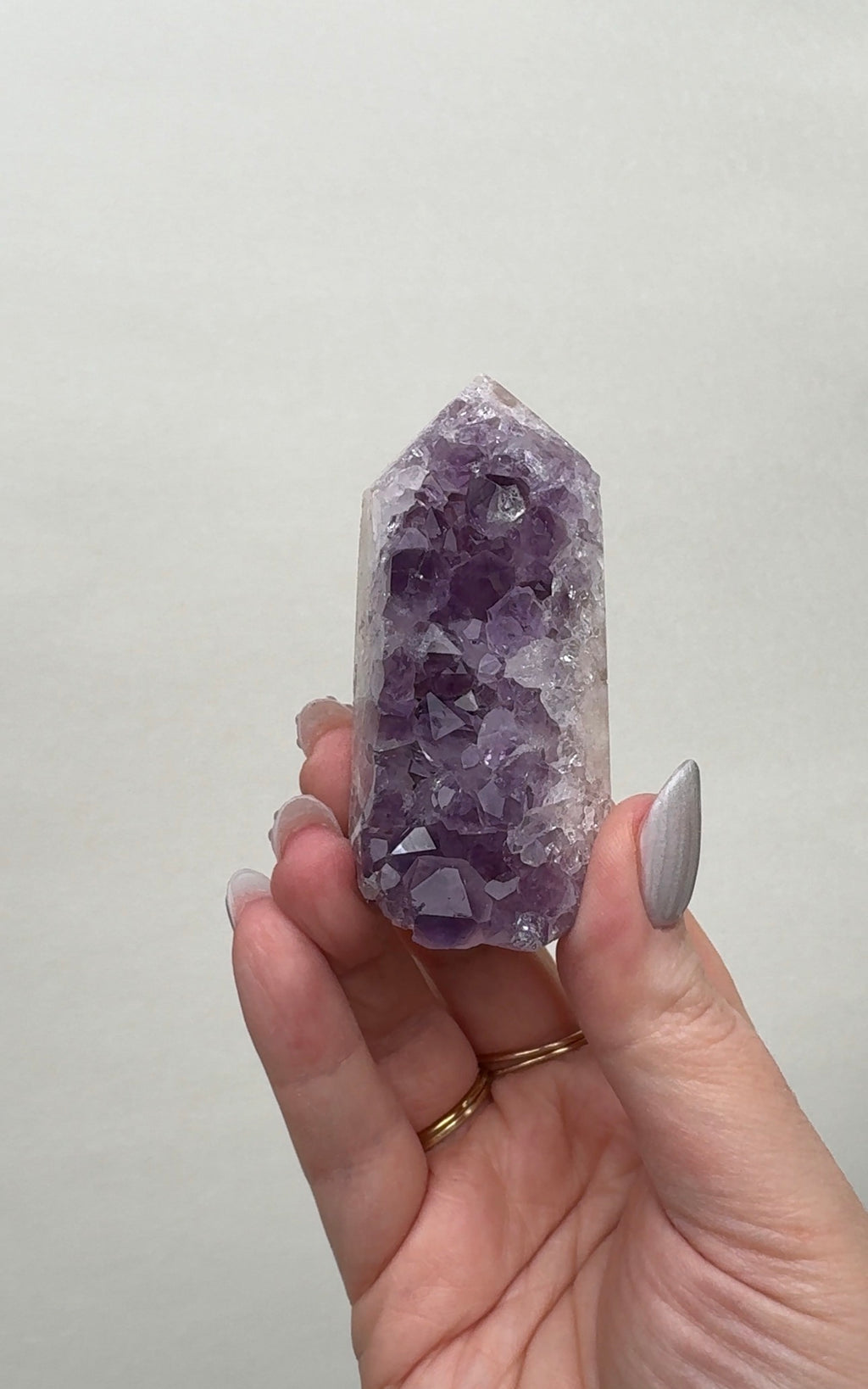High Quality Druzy Pink Amethyst Tower