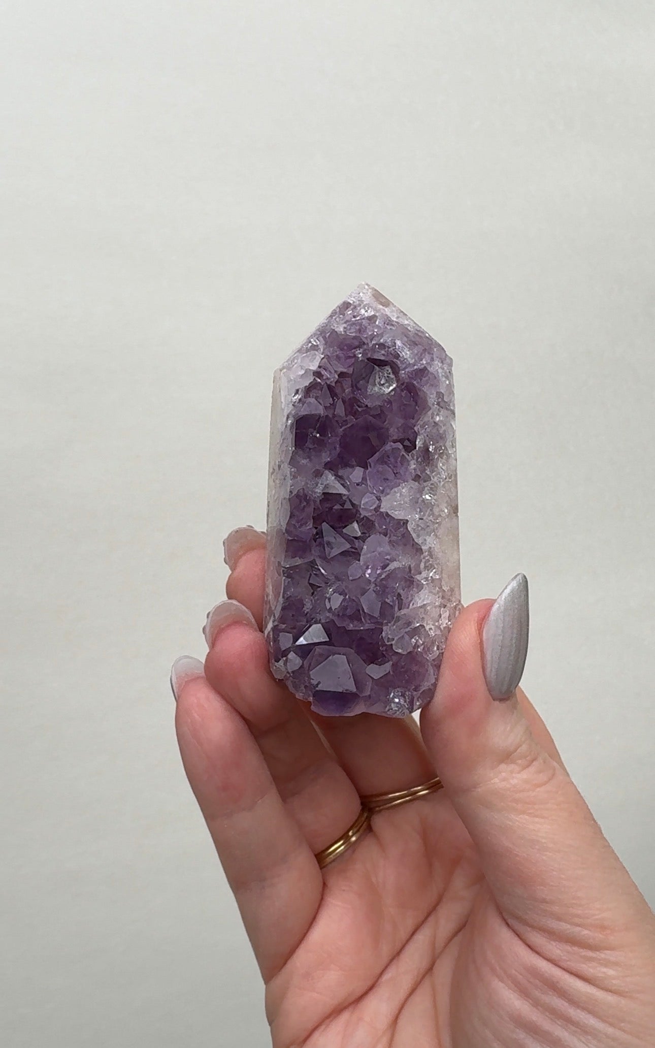 High Quality Druzy Pink Amethyst Tower