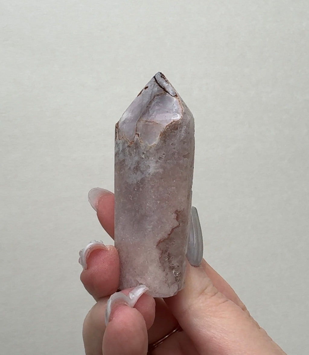 High Quality Druzy Pink Amethyst Tower