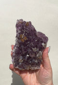 Druzy Purple Amethyst with Calcite