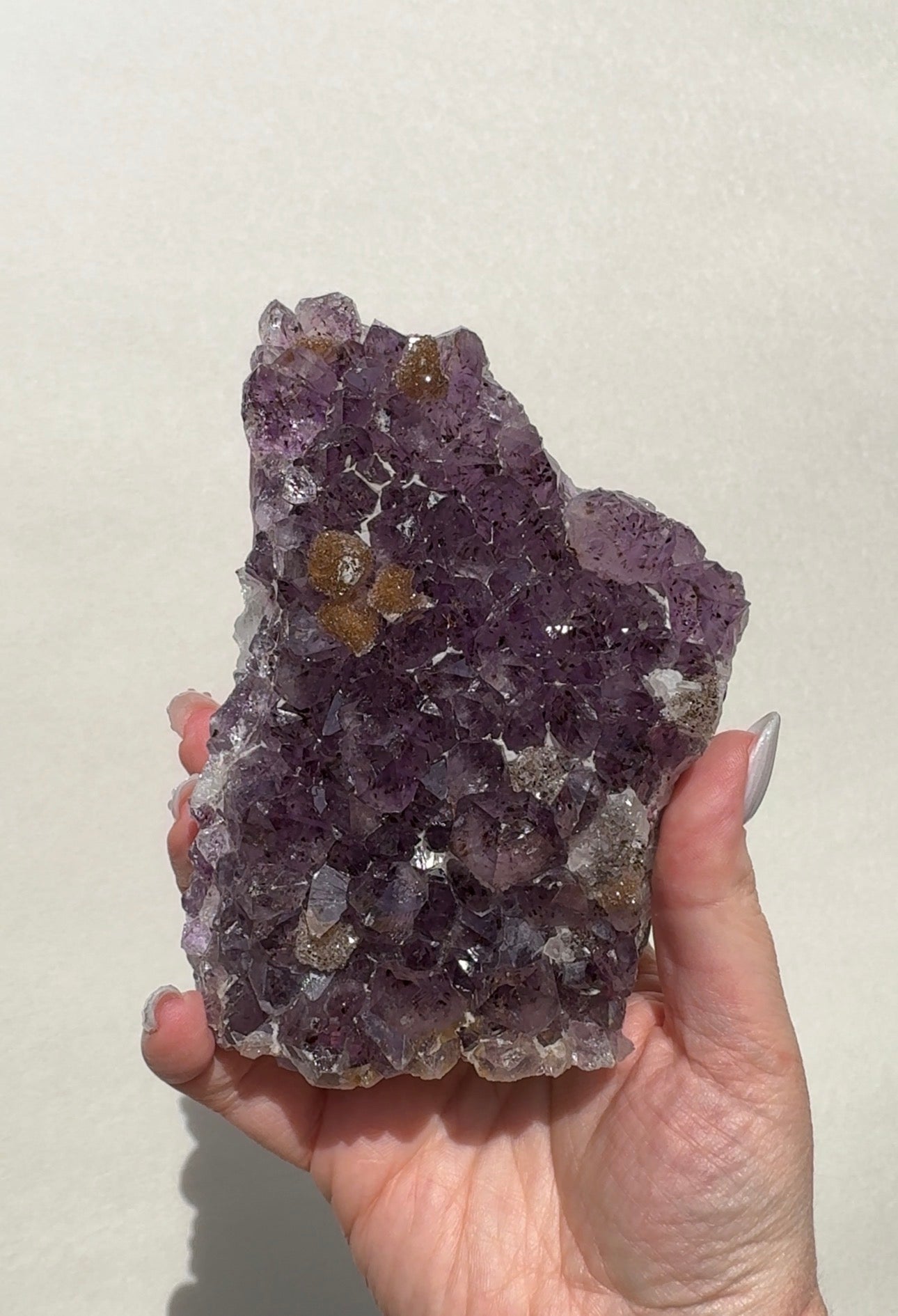 Druzy Purple Amethyst with Calcite