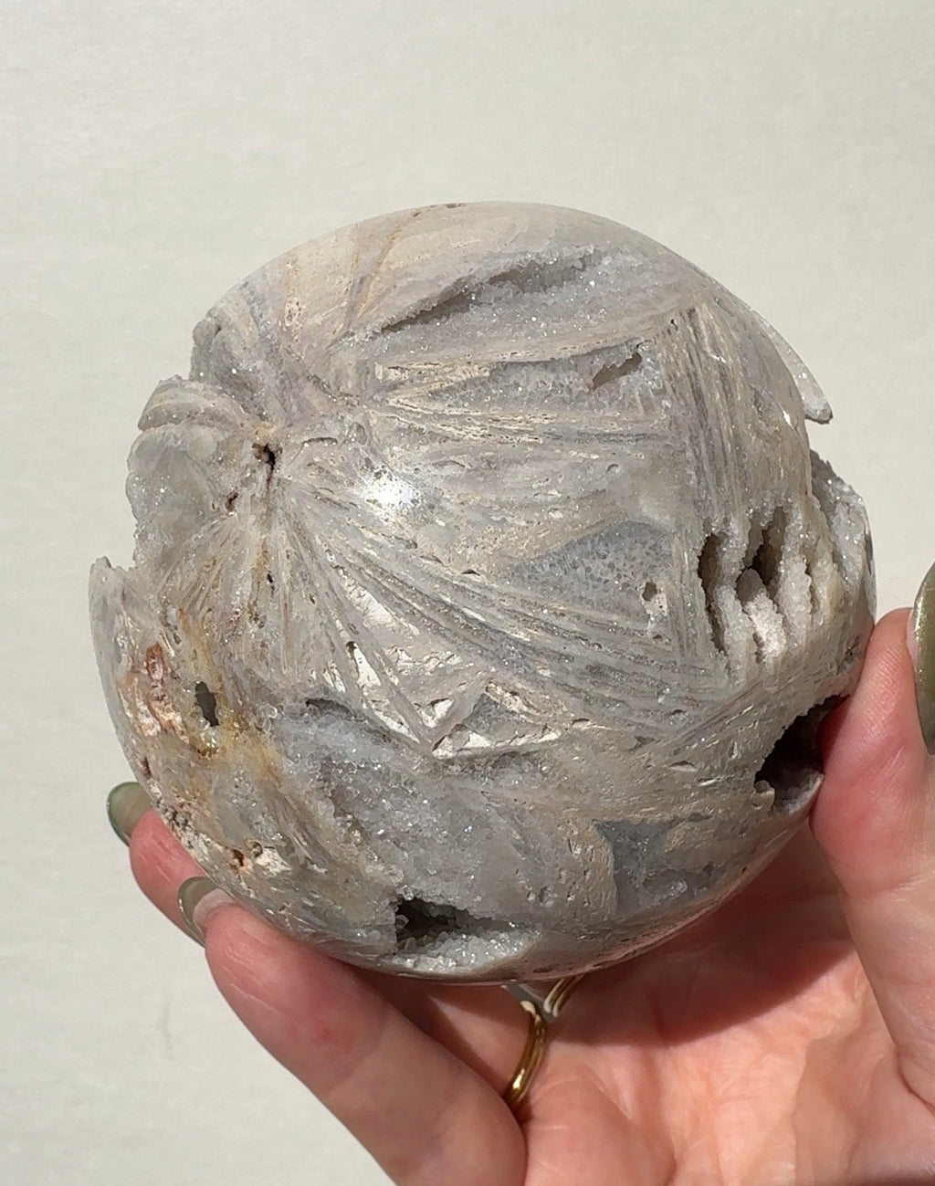 XL Druzy Pink Amethyst Sphere