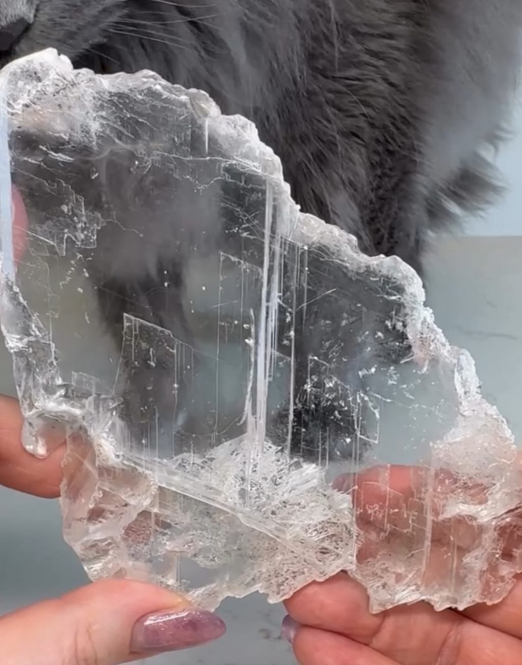 Clear Selenite Slab