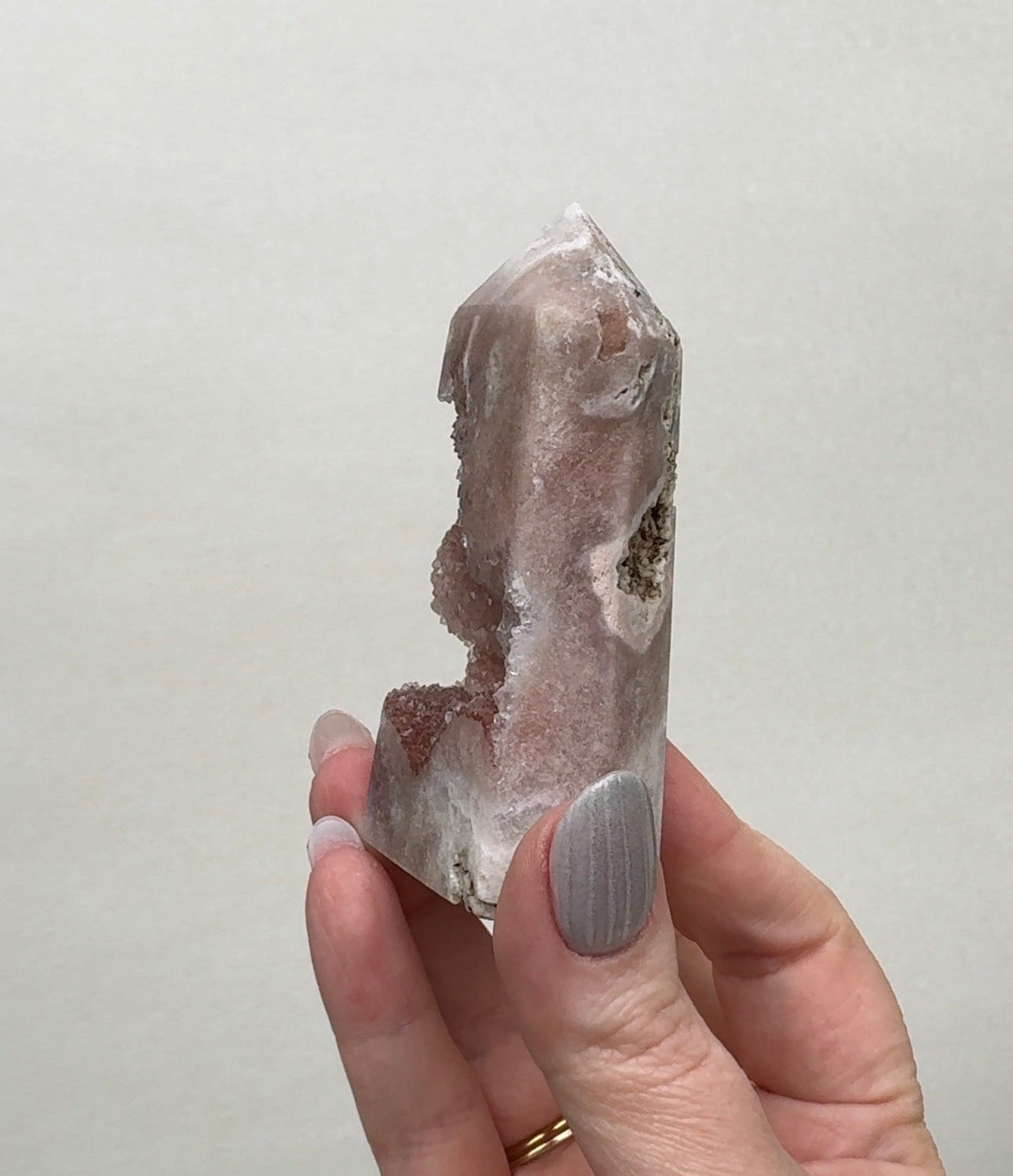 High Quality Druzy Pink Amethyst Tower