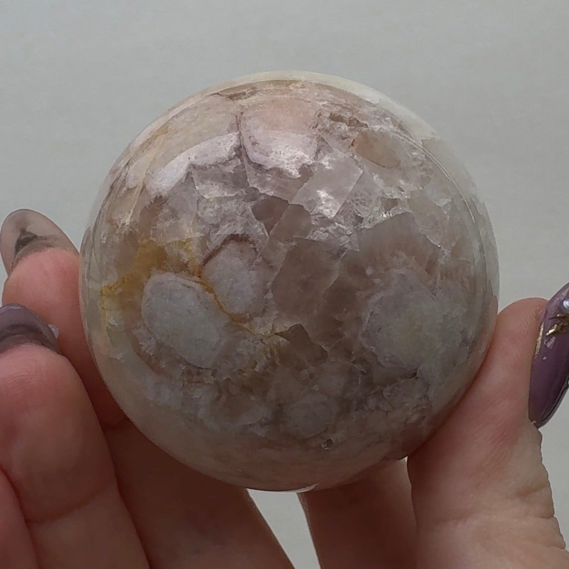 Flower Agate/Pink Amethyst Sphere | FP2