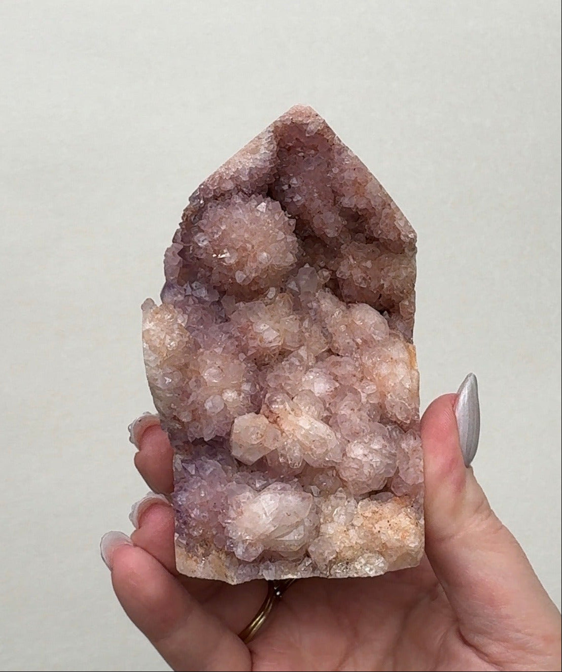 High Quality Druzy Pink Amethyst Tower