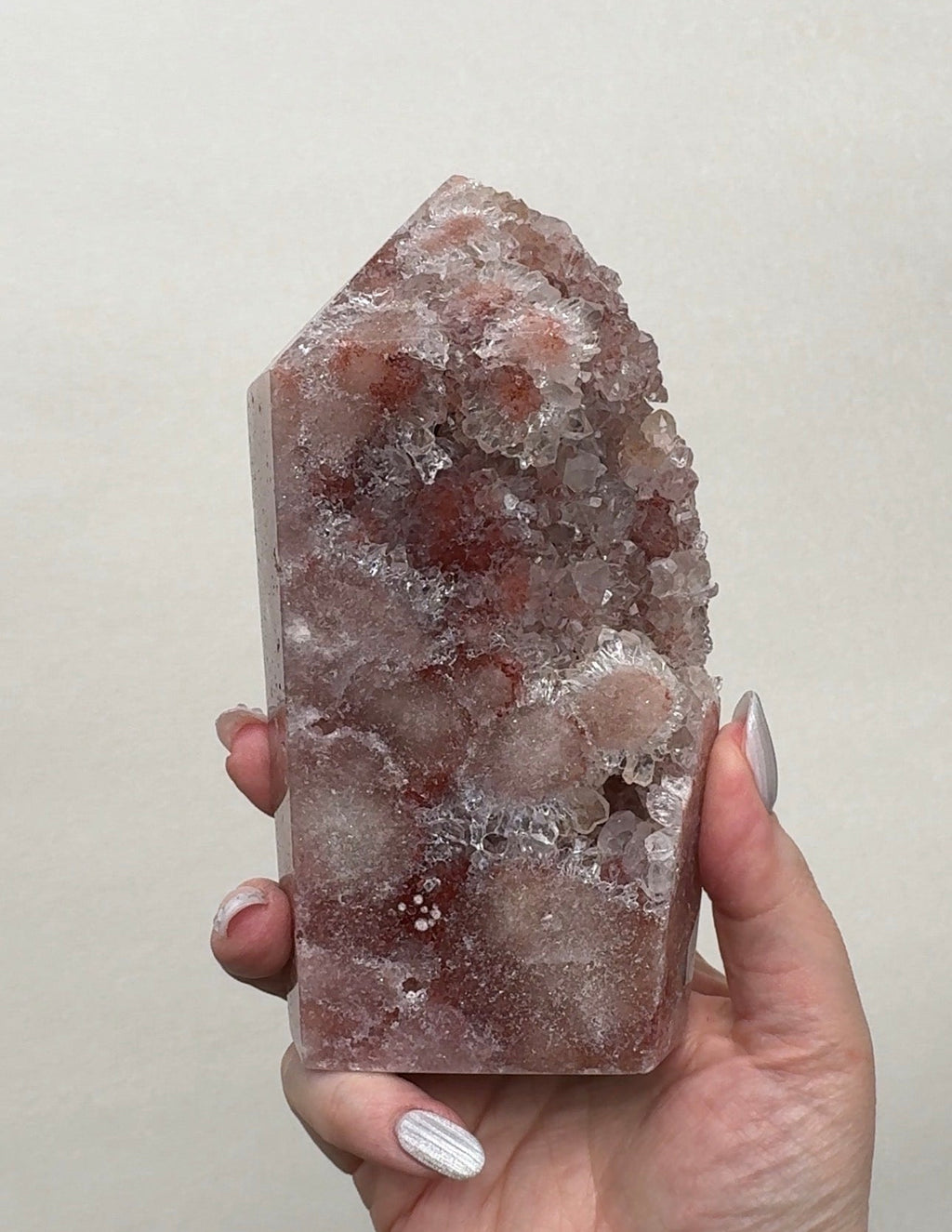 XL High Quality Druzy Pink Amethyst Tower