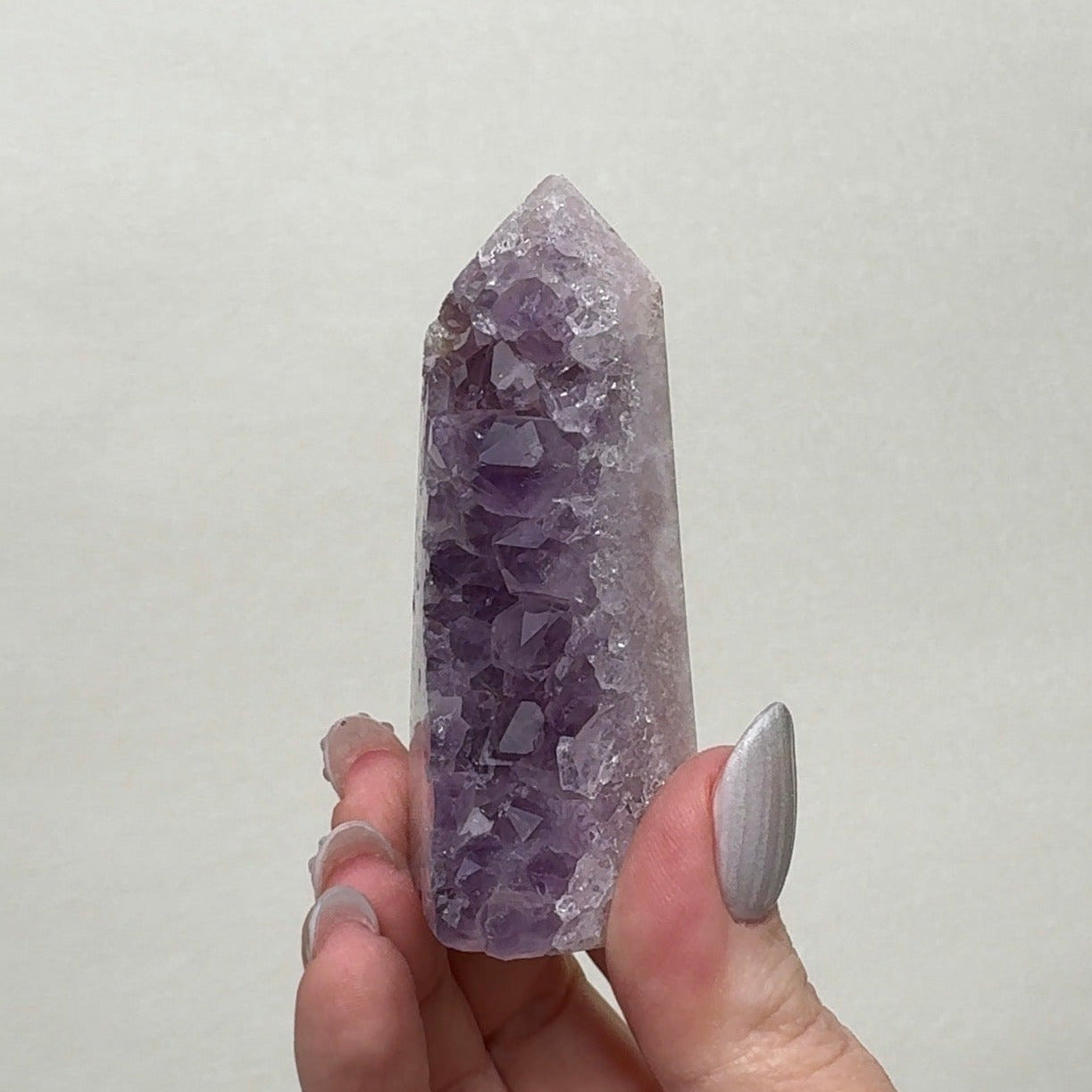 High Quality Druzy Pink Amethyst Tower