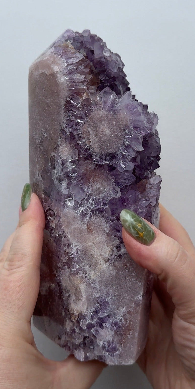 XL High Quality Druzy Pink Amethyst Tower
