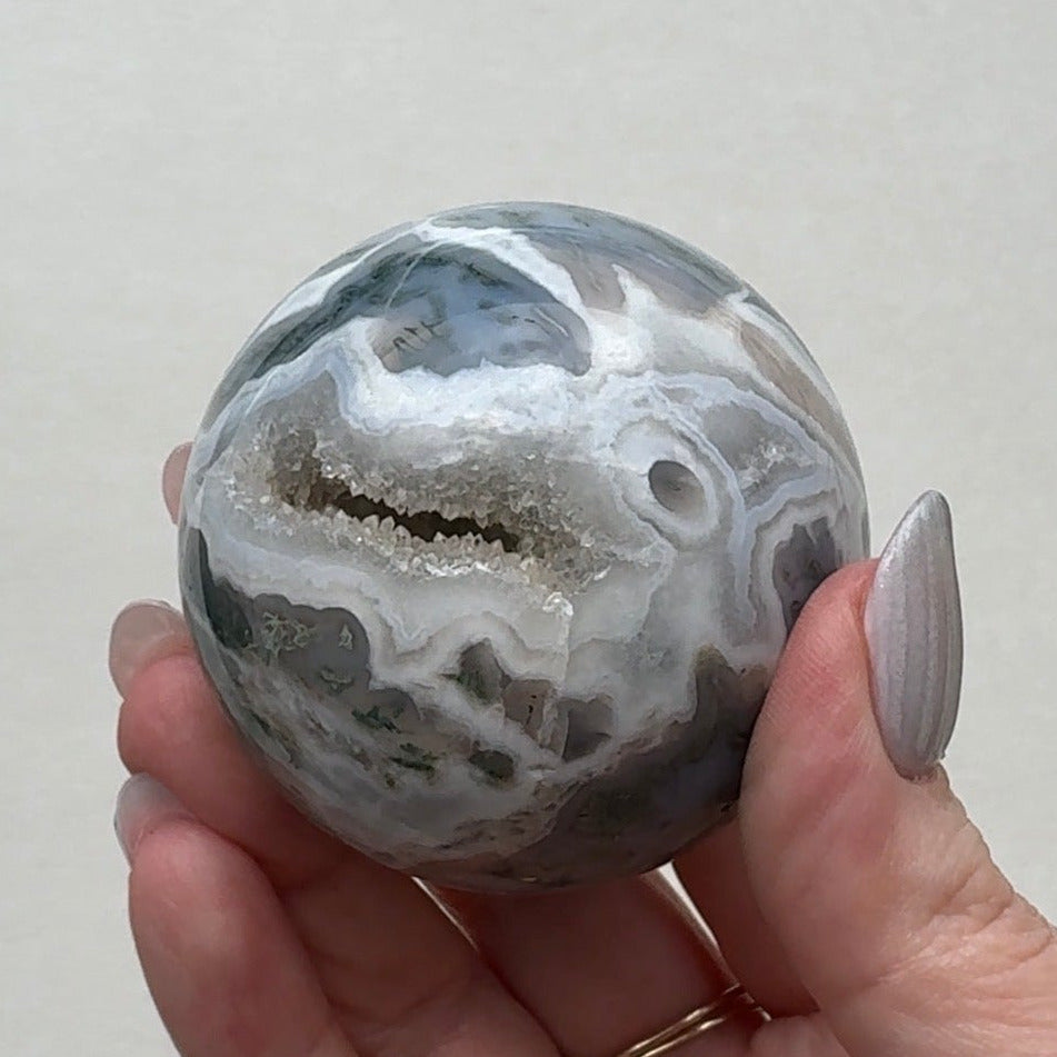 Moss Agate Sphere | E