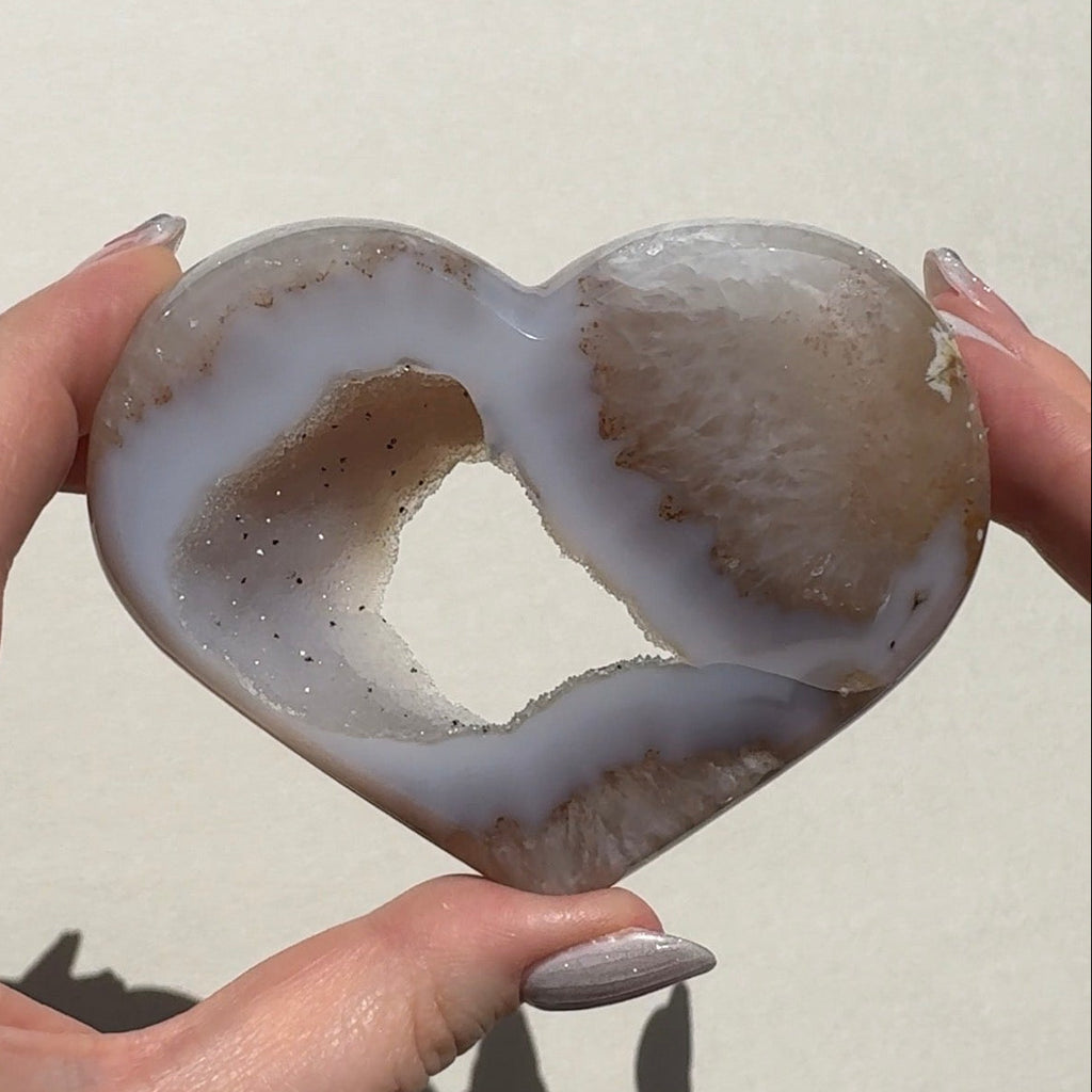 Druzy Agate Heart