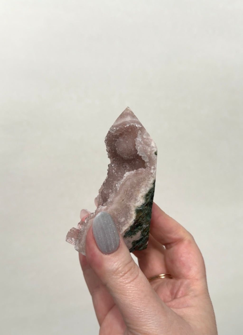 High Quality Druzy Pink Amethyst Tower