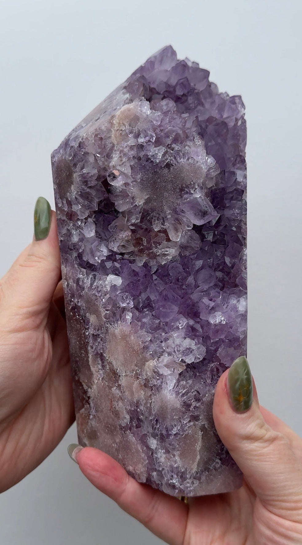 XL High Quality Druzy Pink Amethyst Tower