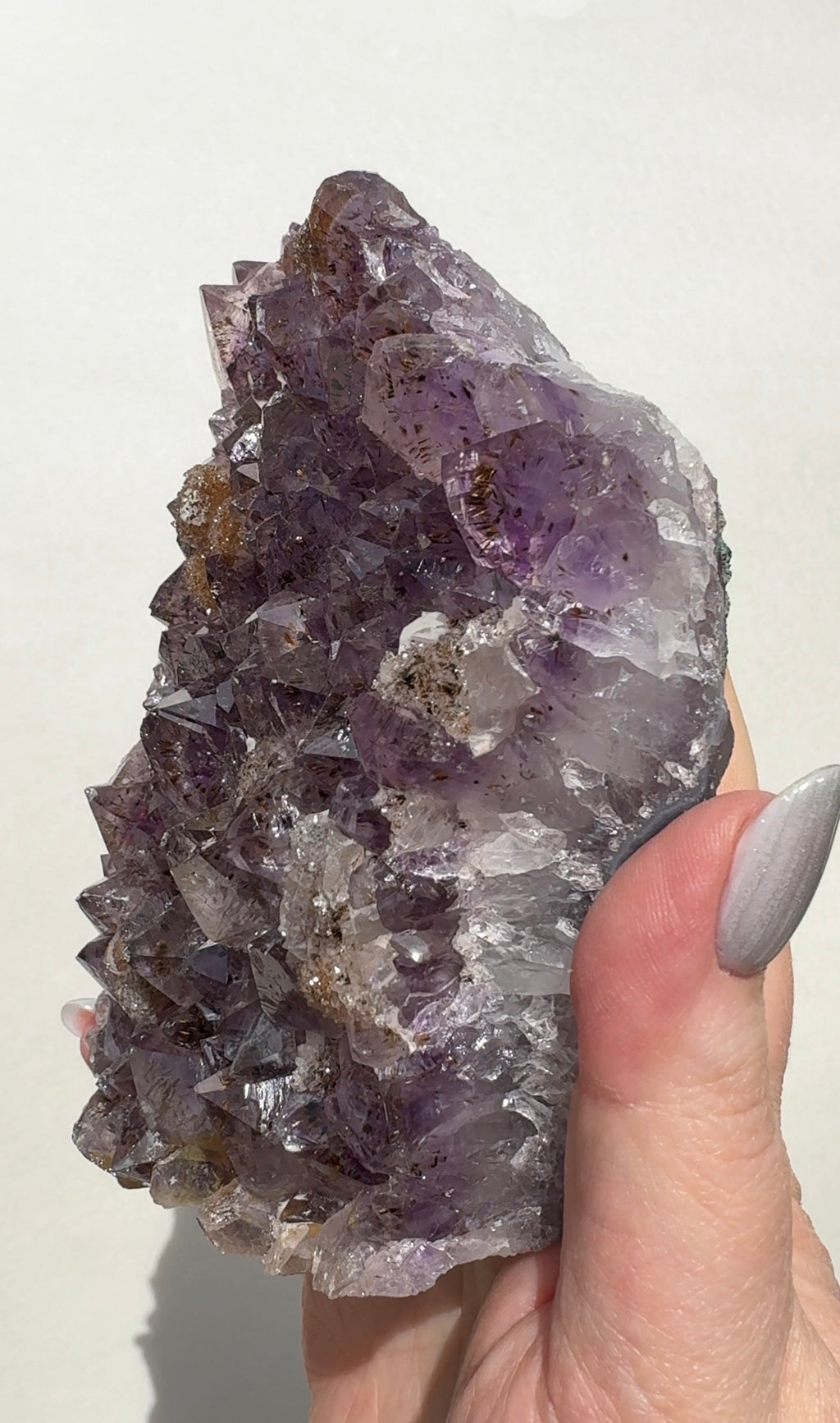 Druzy Purple Amethyst with Calcite