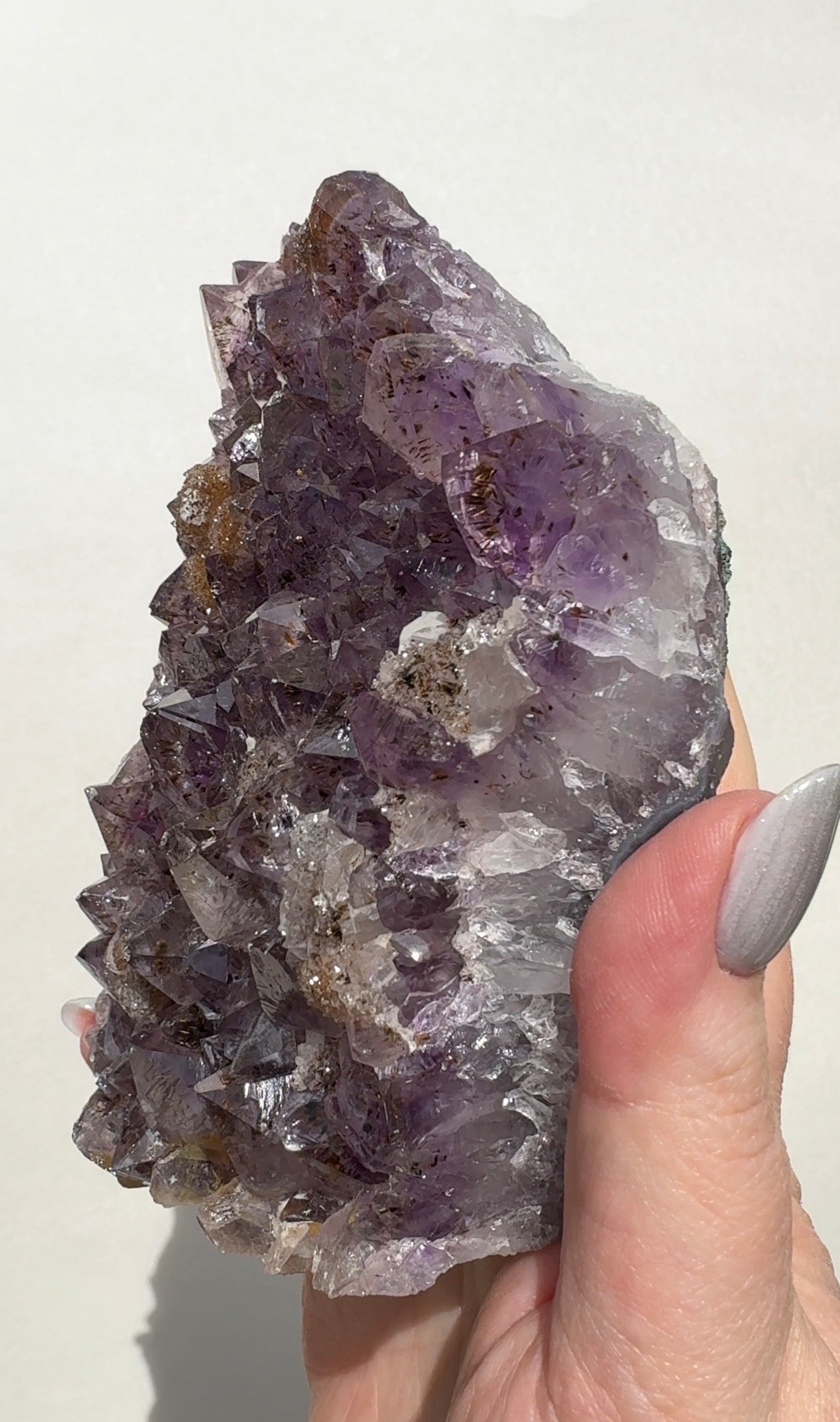 Druzy Purple Amethyst with Calcite