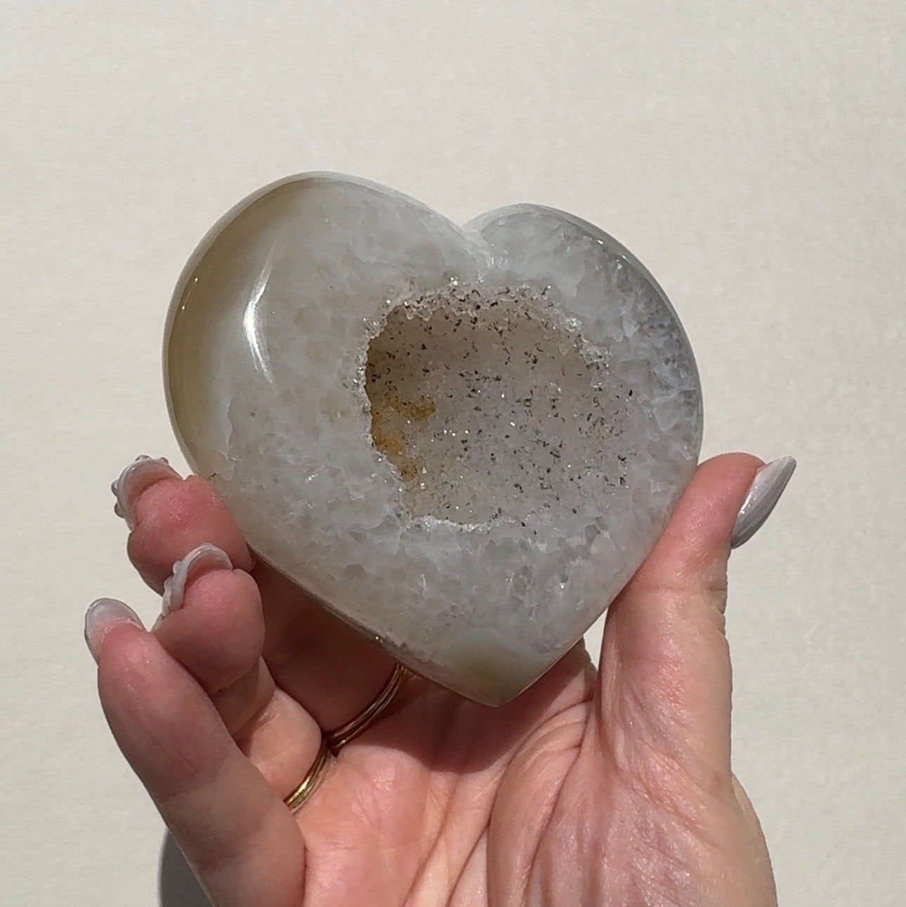 Druzy Agate Heart