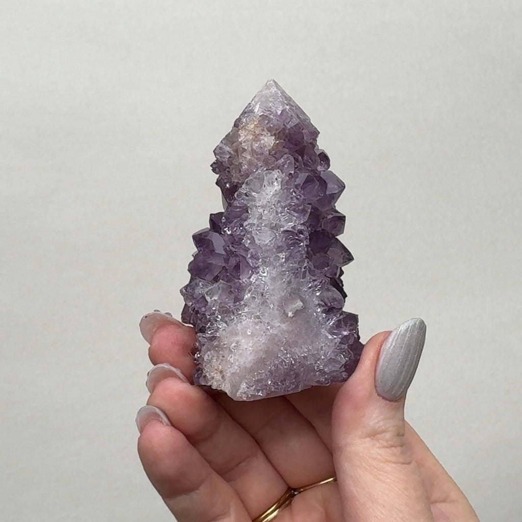 High Quality Druzy Pink Amethyst Tower