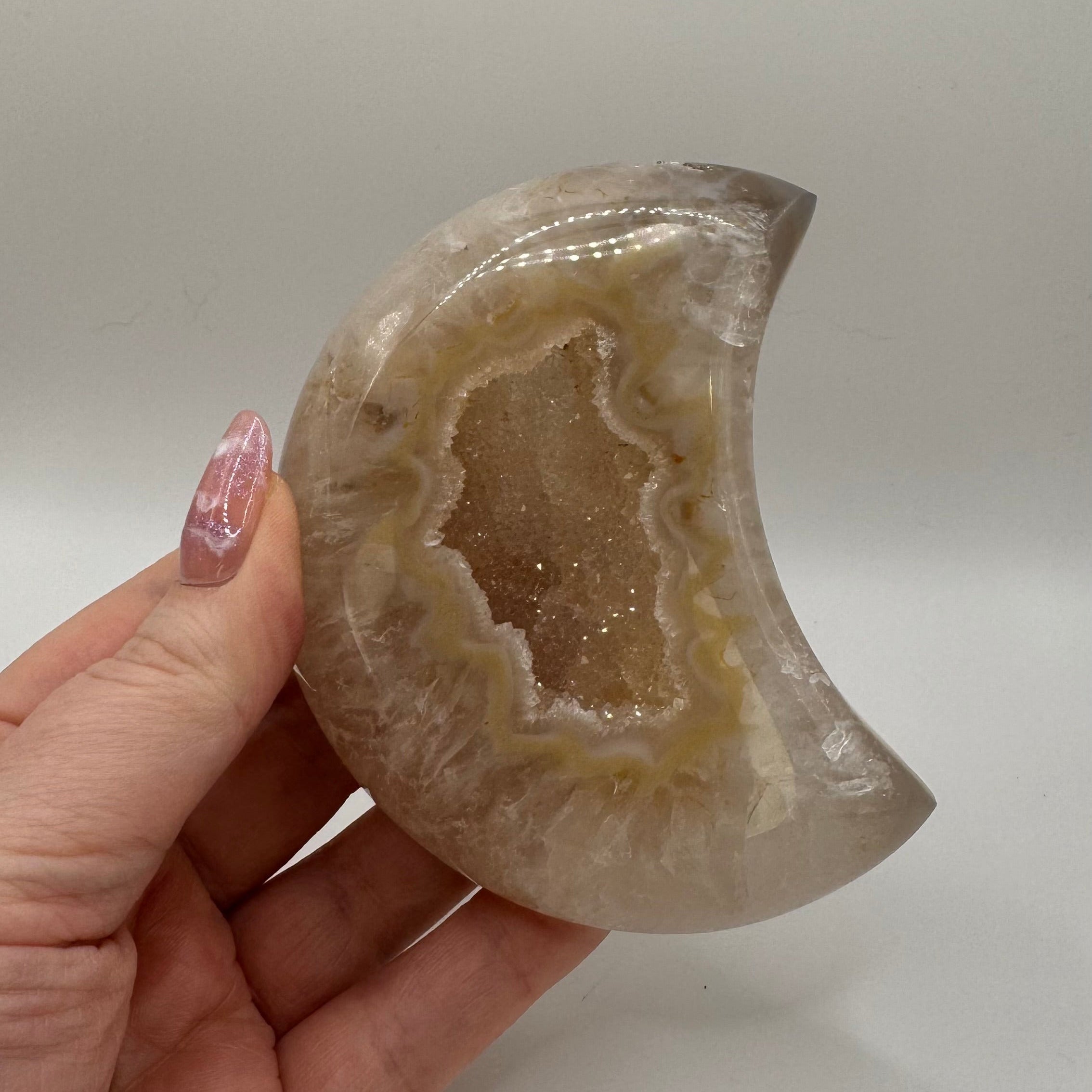 HQ Druzy Agate Moons