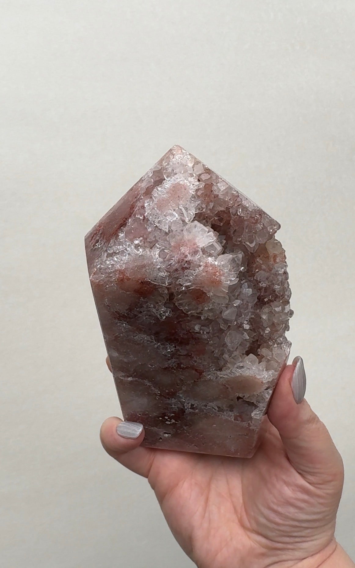 XL High Quality Druzy Pink Amethyst Tower
