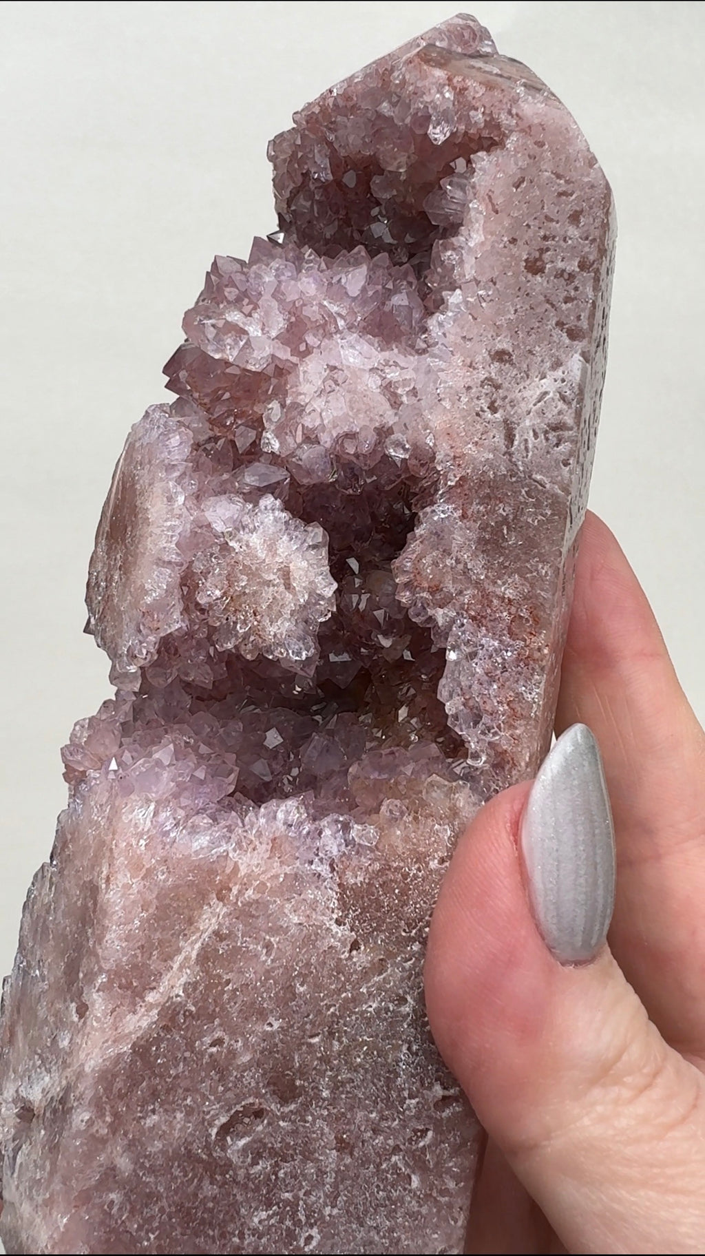 High Quality Druzy Pink Amethyst Tower