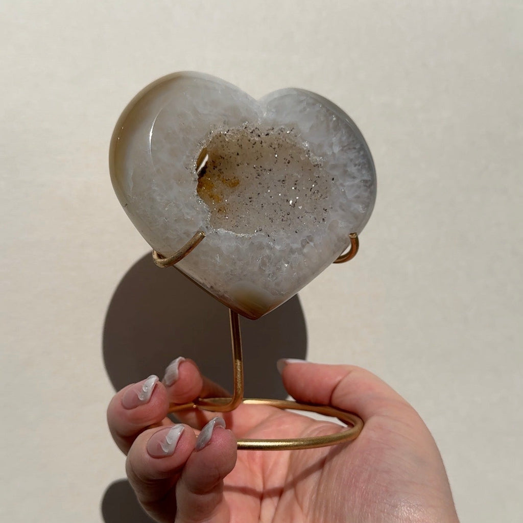 Druzy Agate Heart