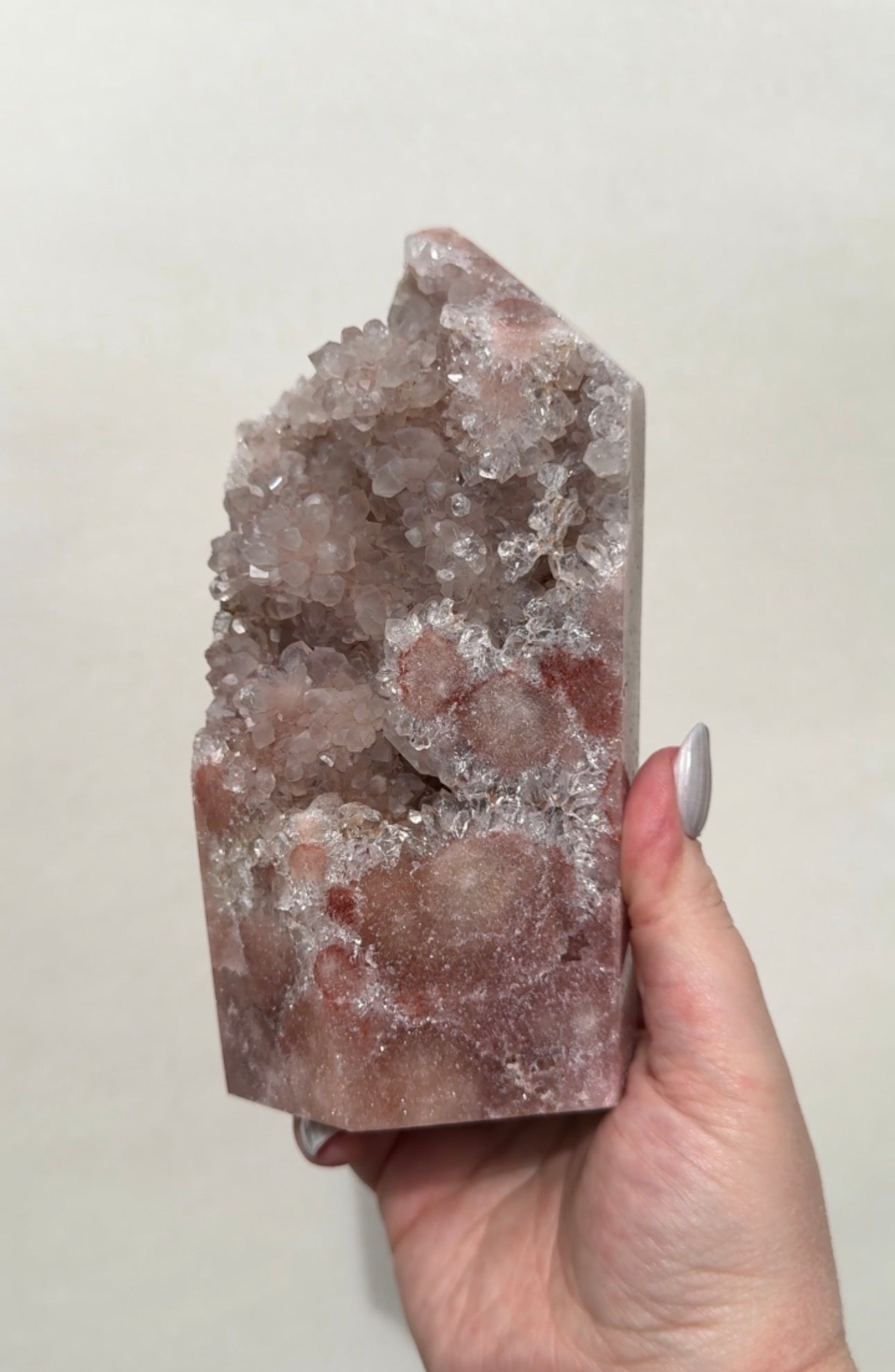 High Quality Druzy Pink Amethyst Tower