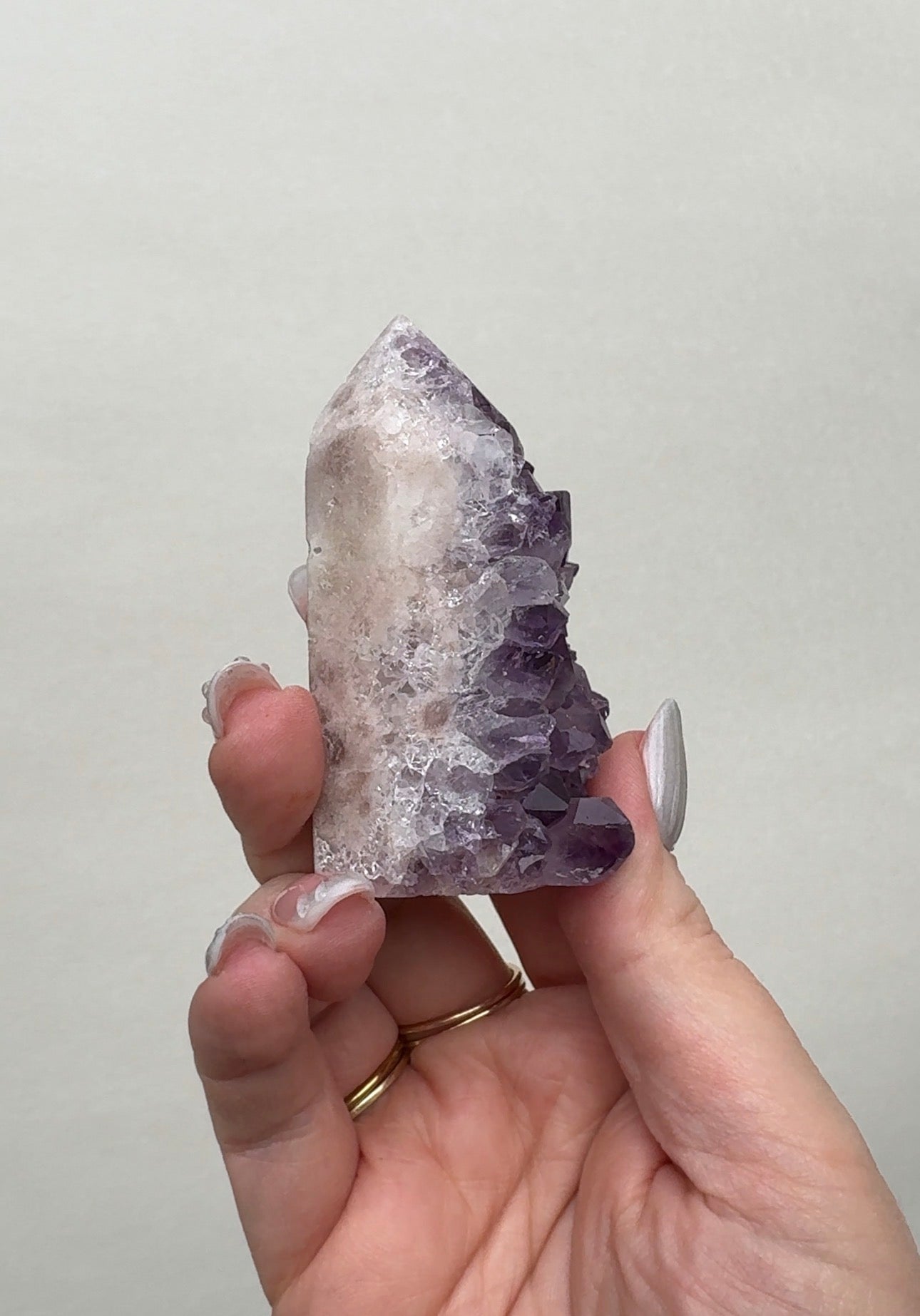 High Quality Druzy Pink Amethyst Tower