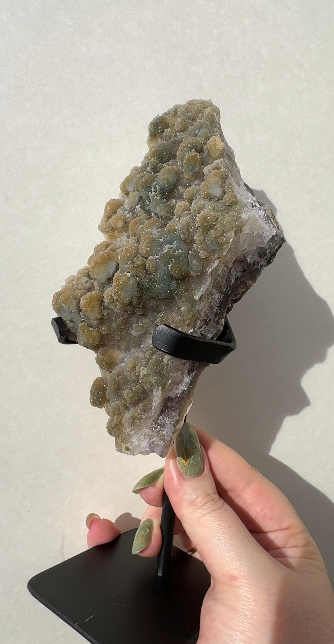 Sugar Amethyst on stand
