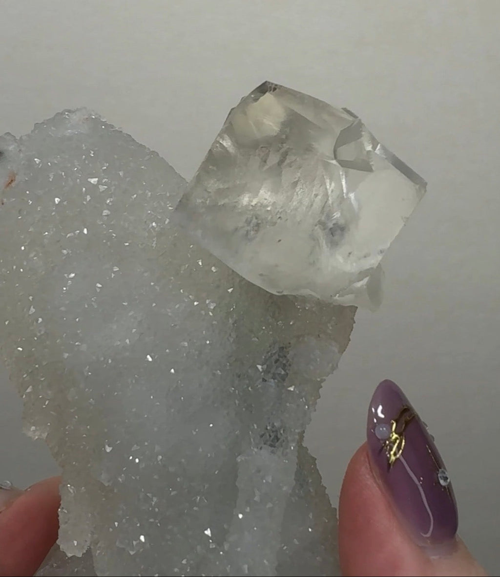 Diamond Apophyllite on Chalcedony | DA20