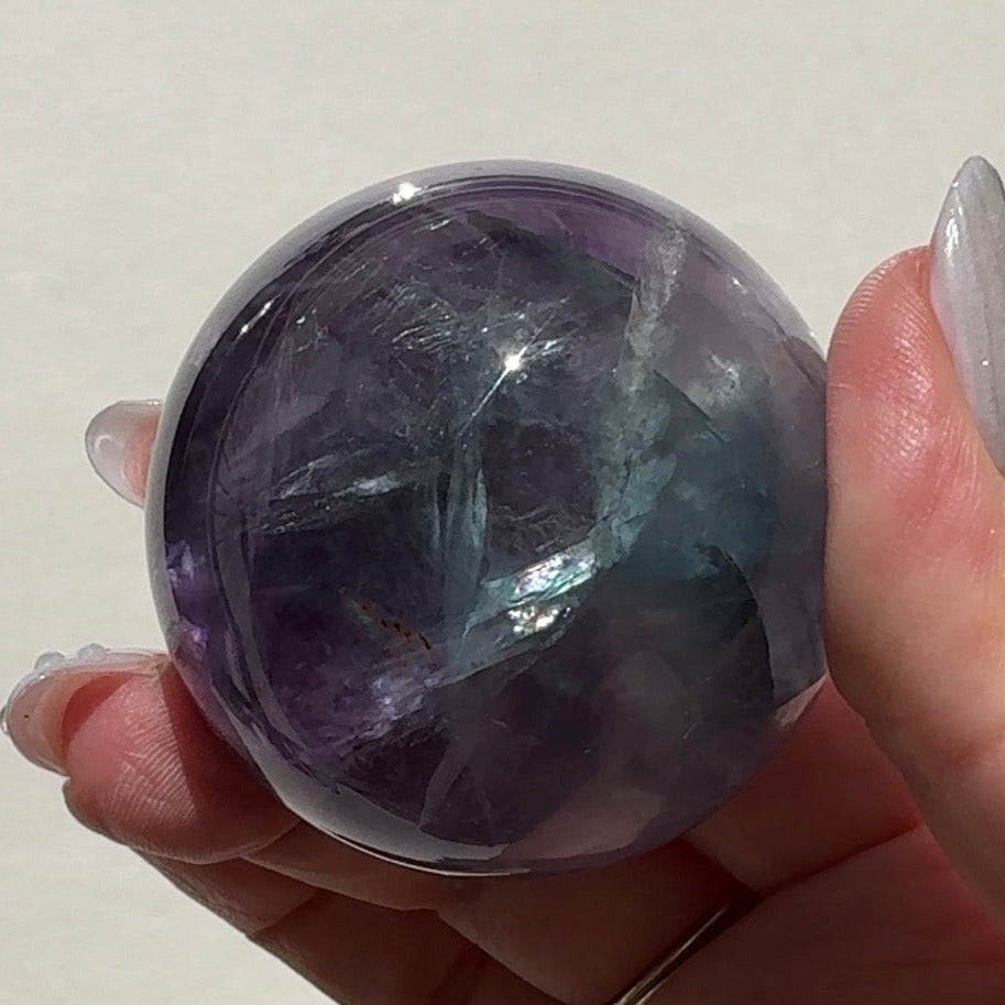 Rainbow Fluorite Sphere | C