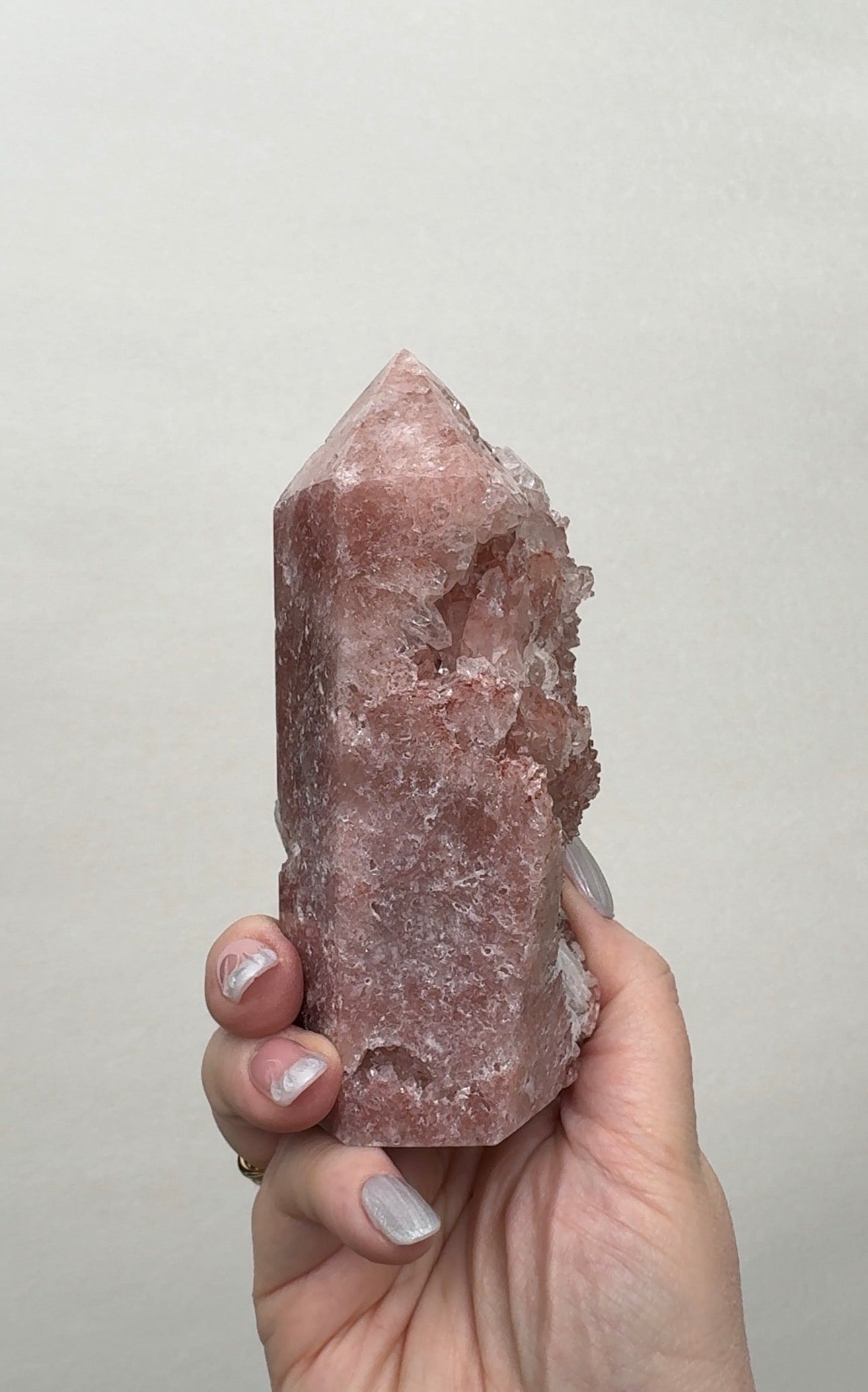 High Quality Druzy Pink Amethyst Tower